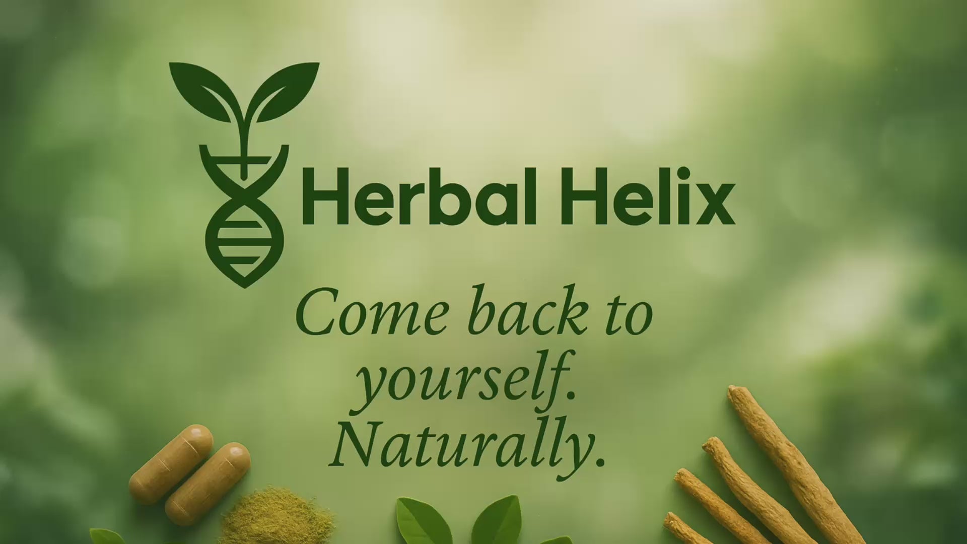 Load video: Herbal Helix video displaying samples of supplements to purchase